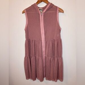 NEW Vocal Pink Sleeveless Mesh Dress/Cover Up